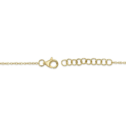 0.03CT 14K Y/G DIAMOND STAR OF DAVID BRACELET