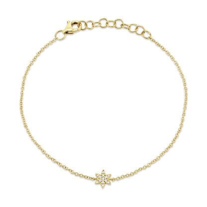0.03CT 14K Y/G DIAMOND STAR OF DAVID BRACELET