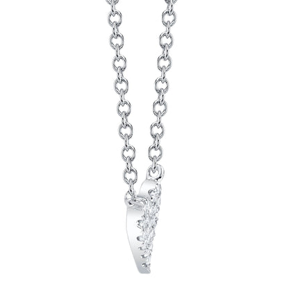 0.05CT 14K W/G DIAMOND PAVE HEART NECKLACE