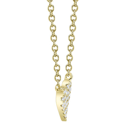 0.05CT 14K Y/G DIAMOND PAVE HEART NECKLACE