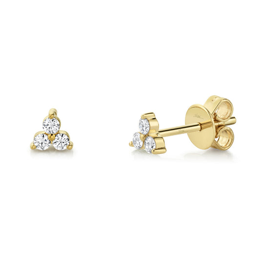 0.15CT 14K Y/G DIAMOND STUD EARRING