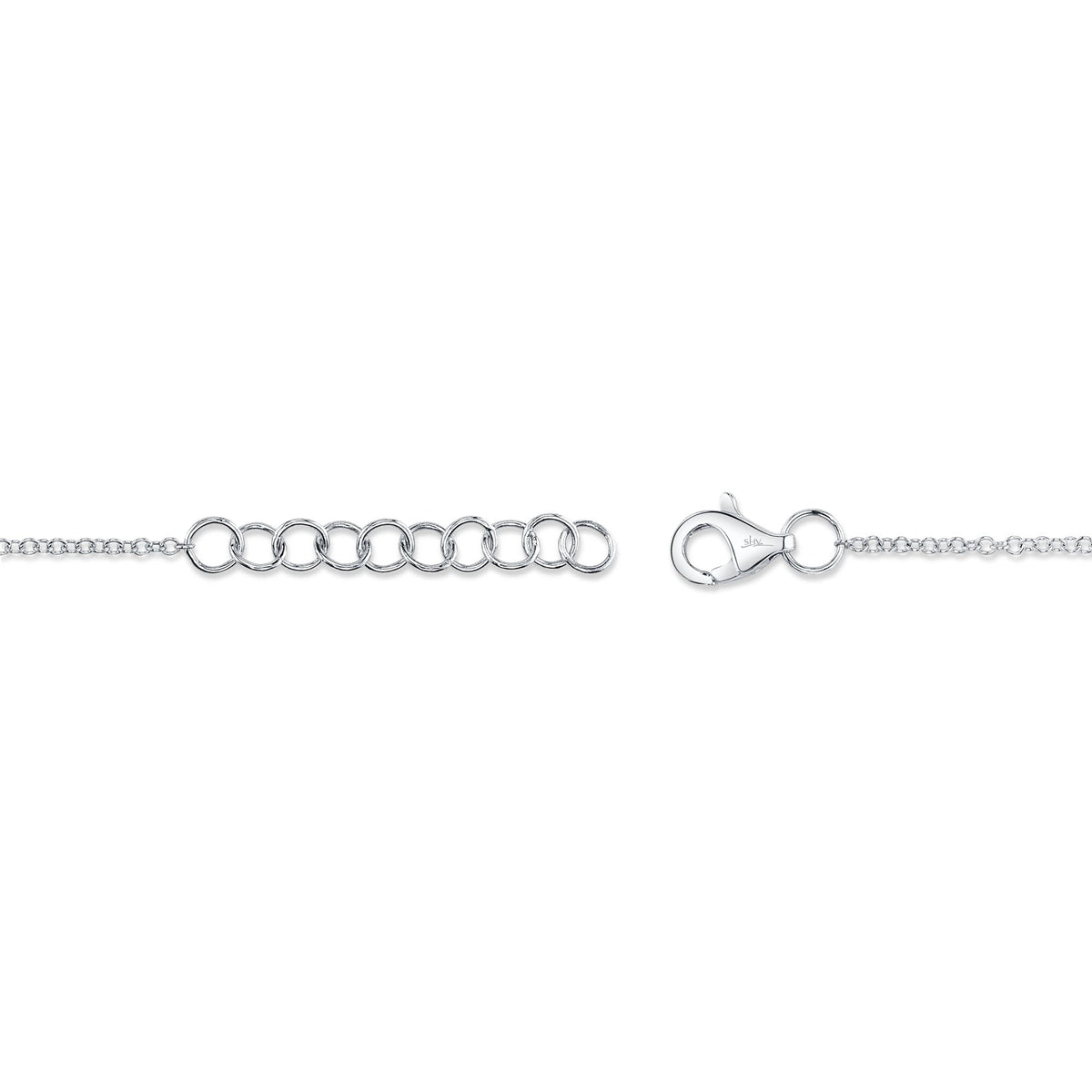 0.05CT 14K W/G DIAMOND PAVE HEART BRACELET