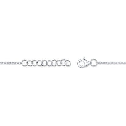 0.05CT 14K W/G DIAMOND PAVE HEART BRACELET