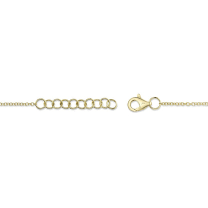 0.05CT 14K Y/G DIAMOND PAVE HEART BRACELET