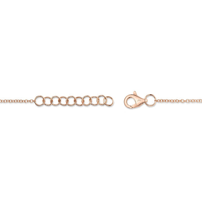 0.05CT 14K R/G DIAMOND PAVE HEART BRACELET