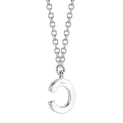0.04CT 14K W/G DIAMOND NECKLACE - INITIAL C