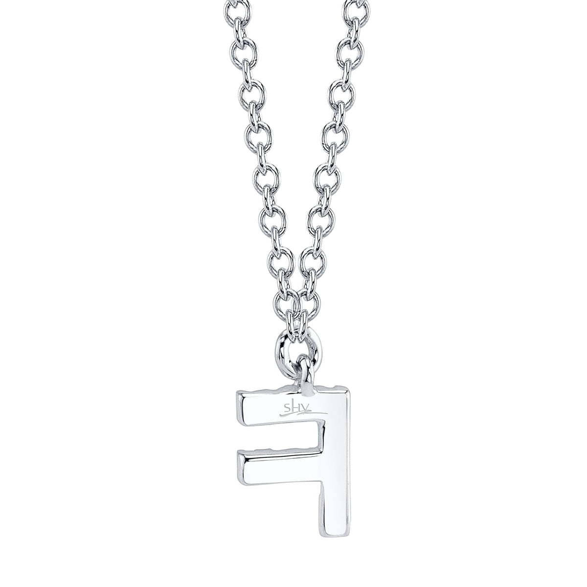 0.04CT 14K W/G DIAMOND NECKLACE - INITIAL F