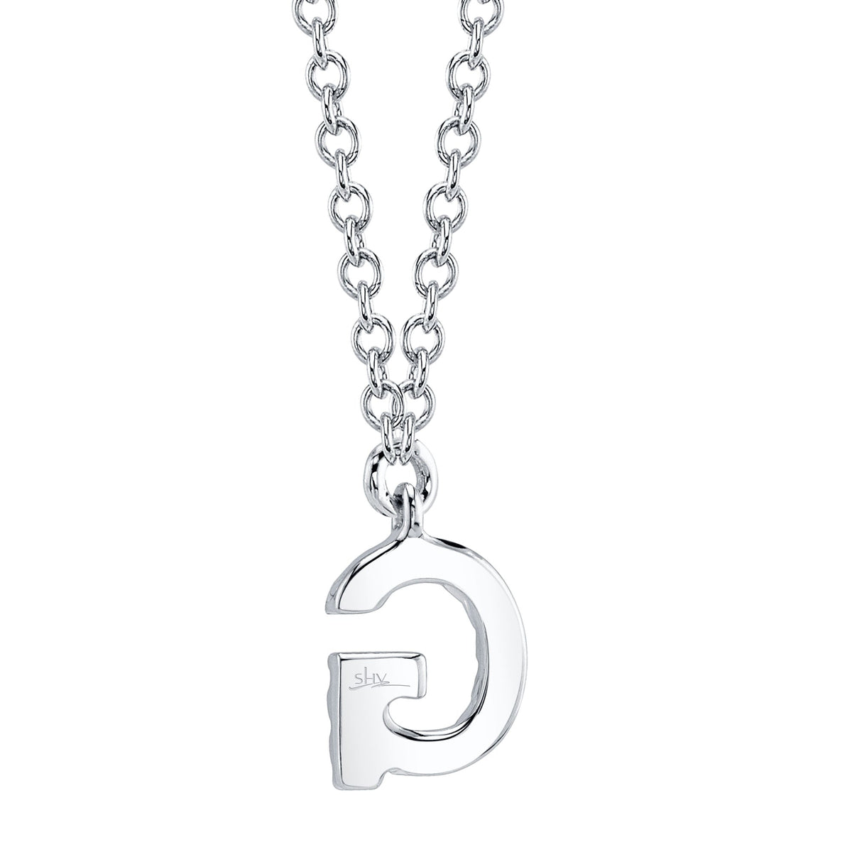 0.05CT 14K W/G DIAMOND NECKLACE - INITIAL G