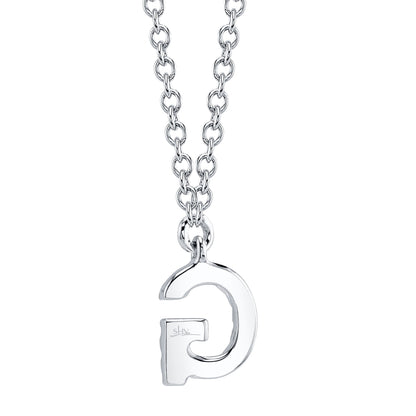 0.05CT 14K W/G DIAMOND NECKLACE - INITIAL G