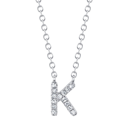 0.05CT 14K W/G DIAMOND NECKLACE - INITIAL K