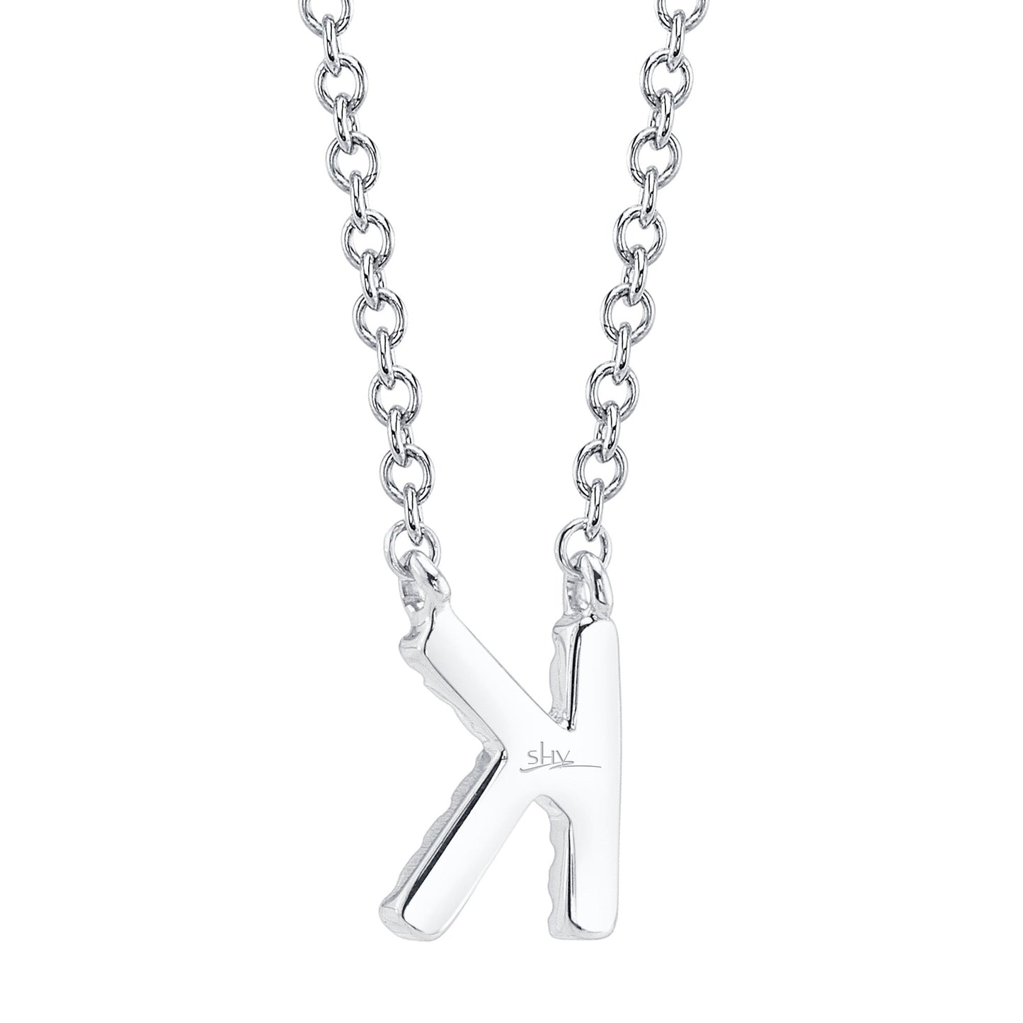 0.05CT 14K W/G DIAMOND NECKLACE - INITIAL K