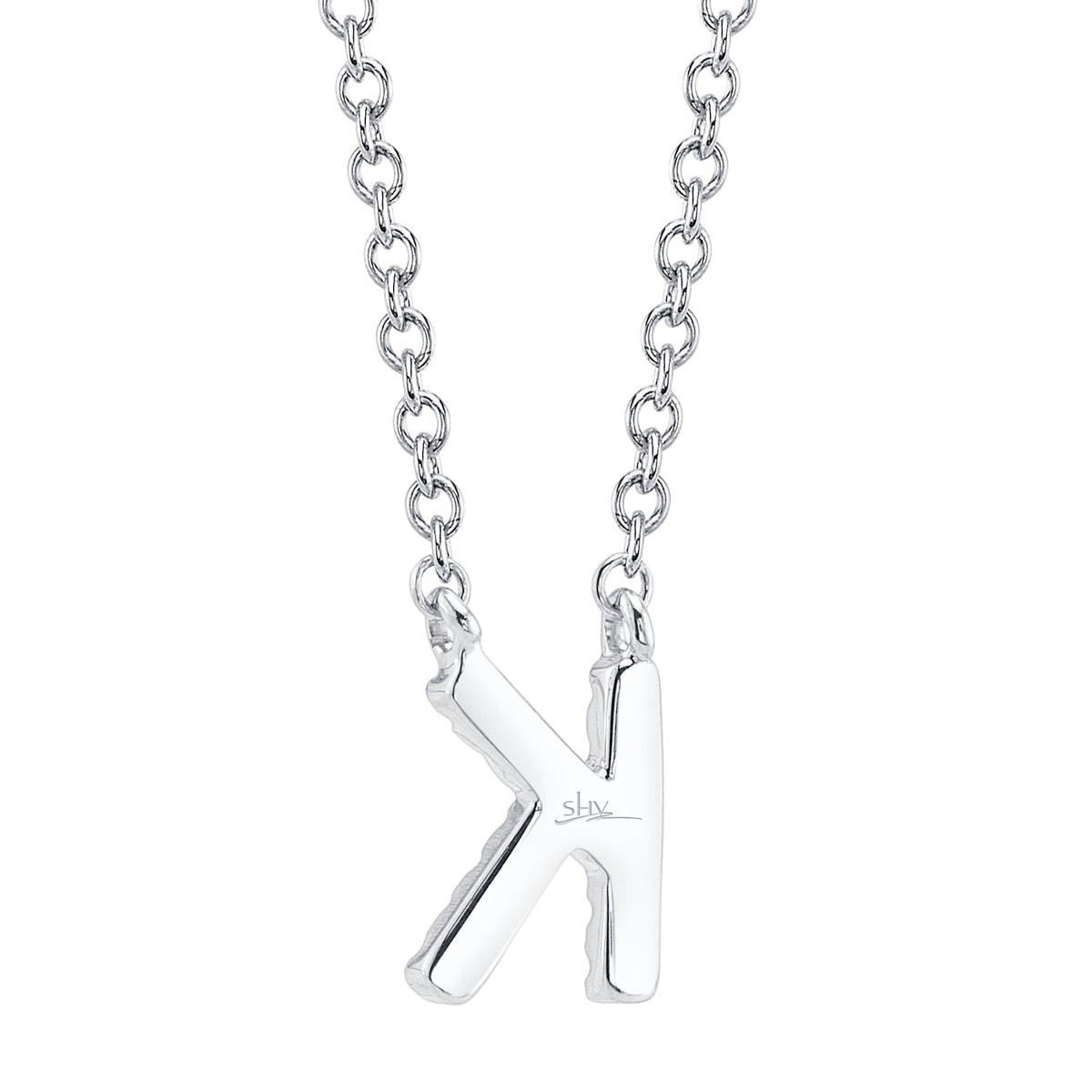 0.05CT 14K W/G DIAMOND NECKLACE - INITIAL K