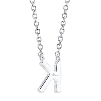 0.05CT 14K W/G DIAMOND NECKLACE - INITIAL K