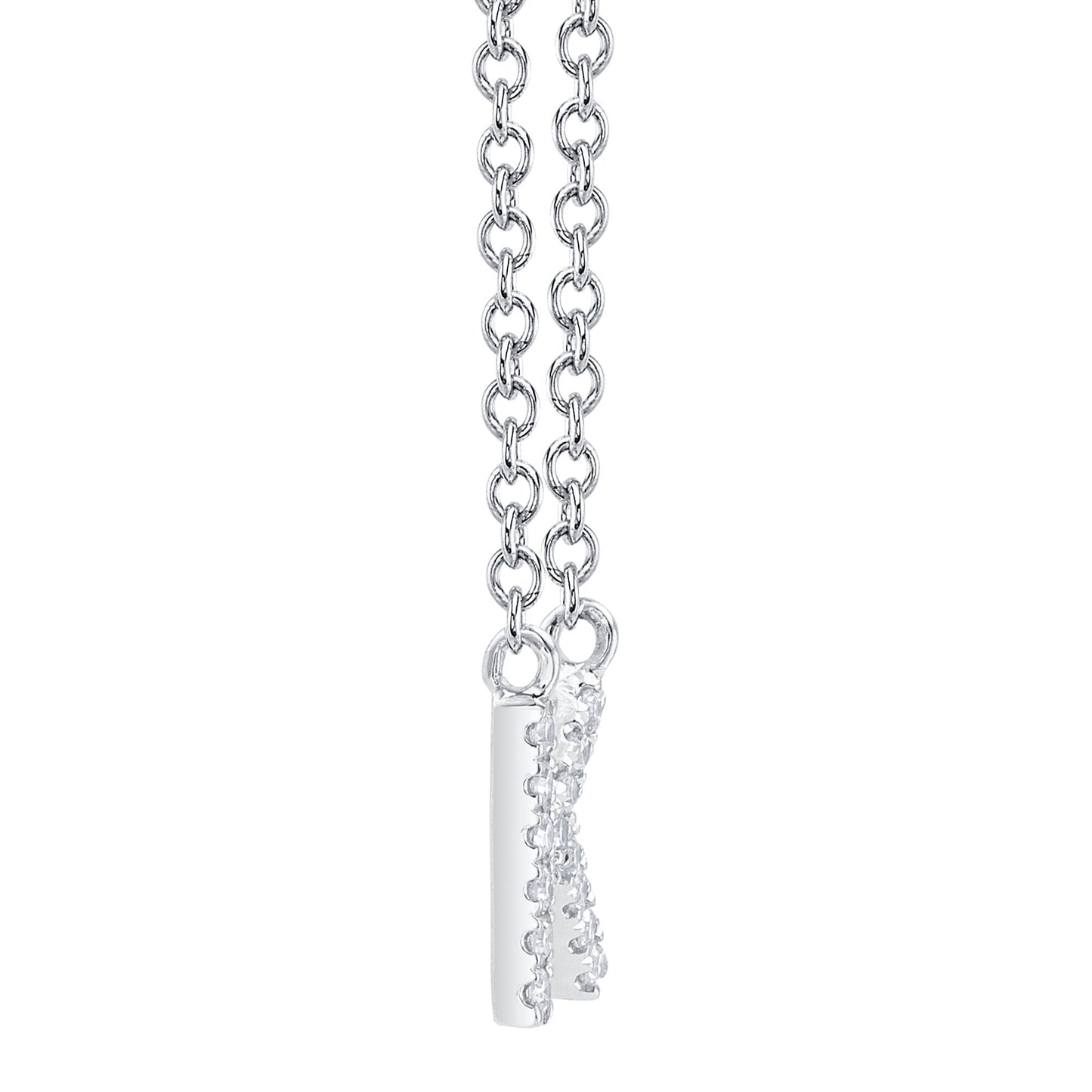 0.05CT 14K W/G DIAMOND NECKLACE - INITIAL K