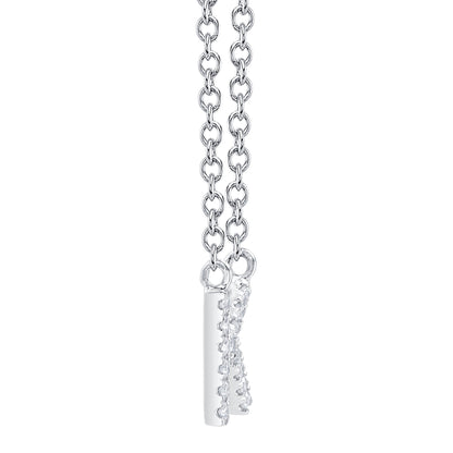 0.05CT 14K W/G DIAMOND NECKLACE - INITIAL K