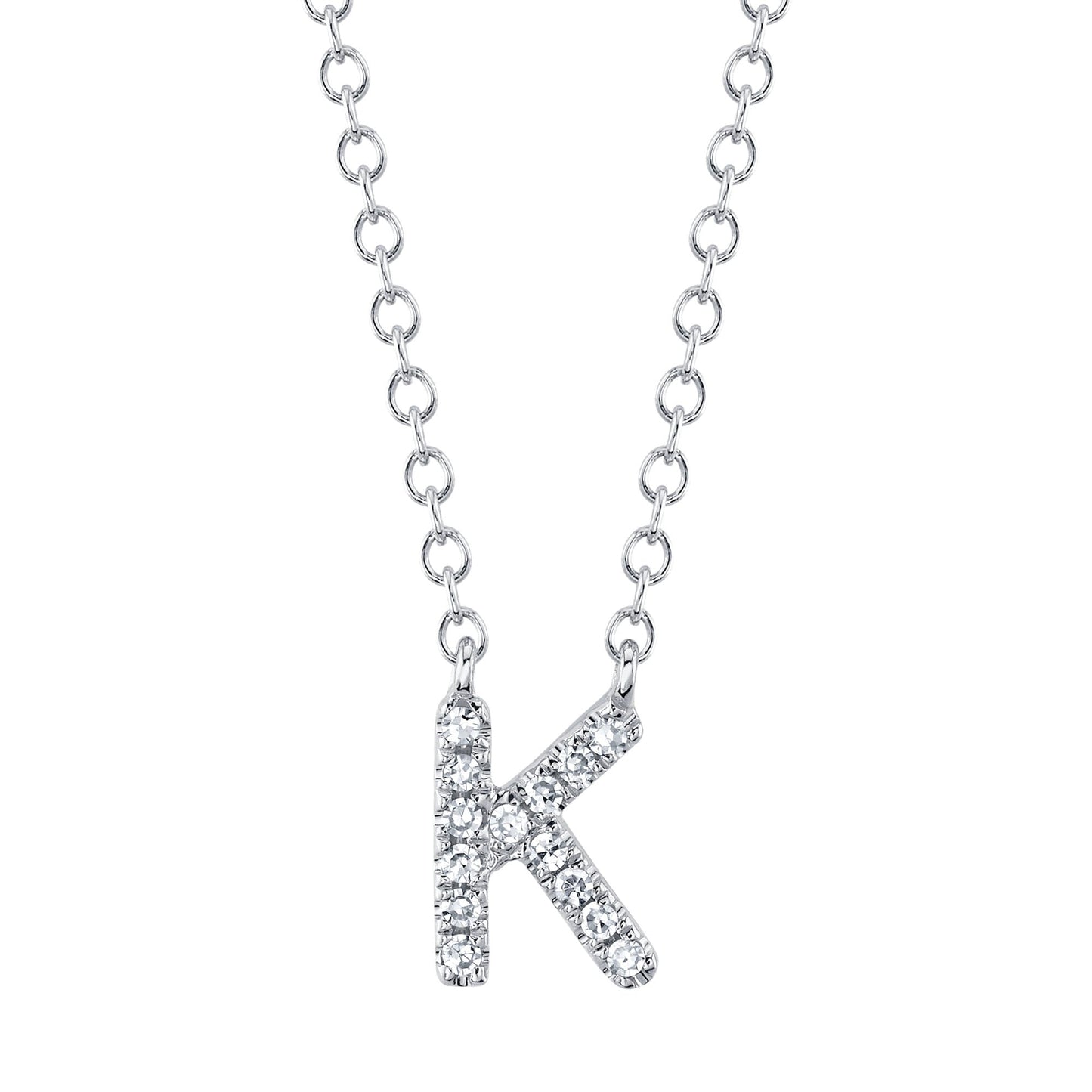 0.05CT 14K W/G DIAMOND NECKLACE - INITIAL K