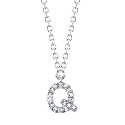 0.05CT 14K W/G DIAMOND NECKLACE - INITIAL Q