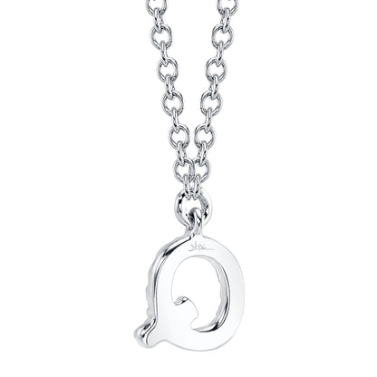0.05CT 14K W/G DIAMOND NECKLACE - INITIAL Q