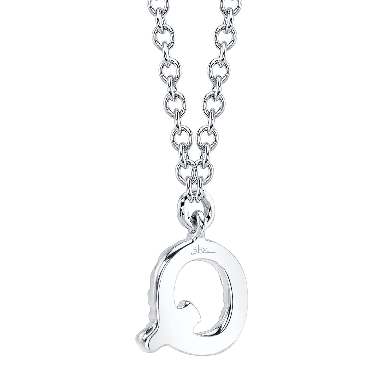 0.05CT 14K W/G DIAMOND NECKLACE - INITIAL Q