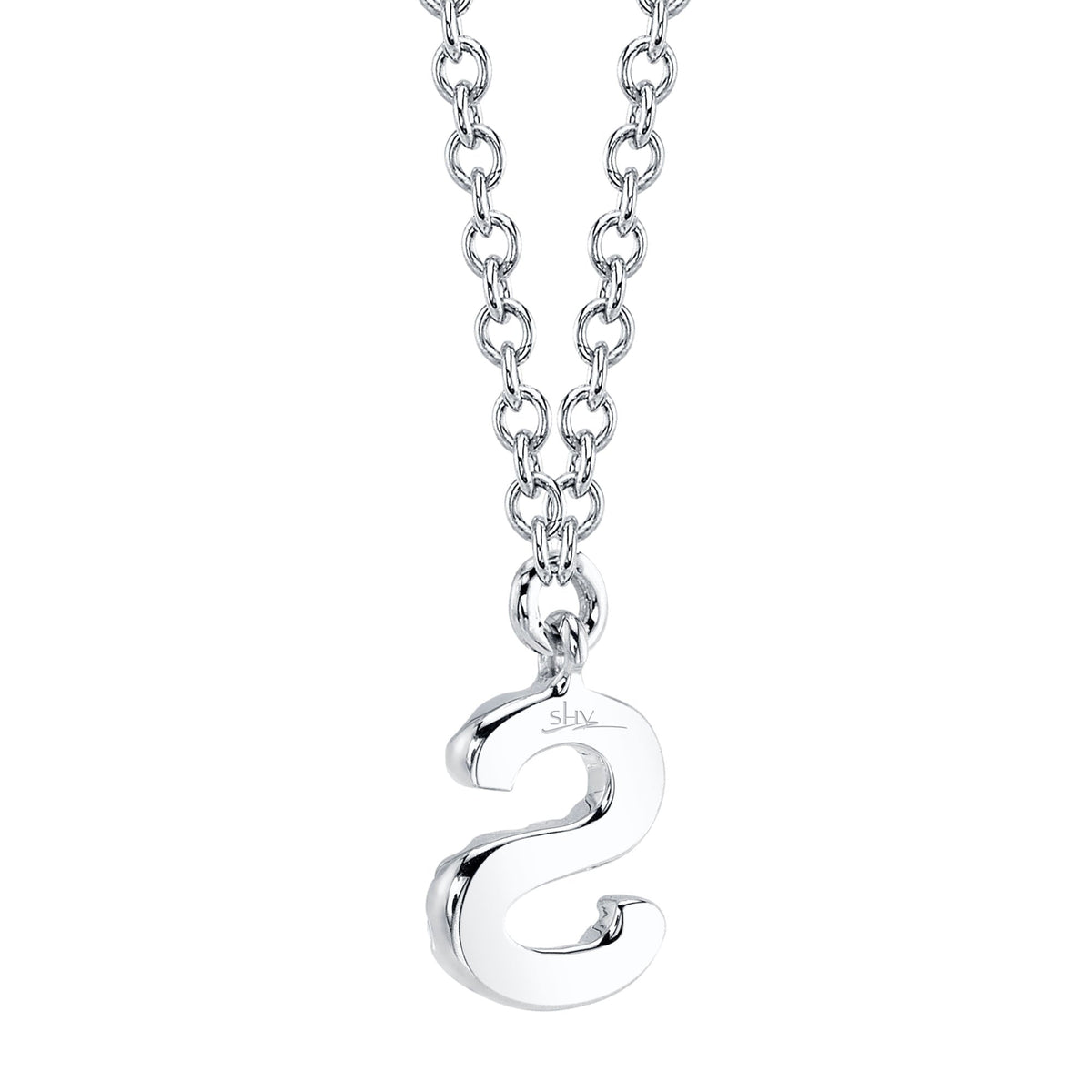 0.05CT 14K W/G DIAMOND NECKLACE - INITIAL S