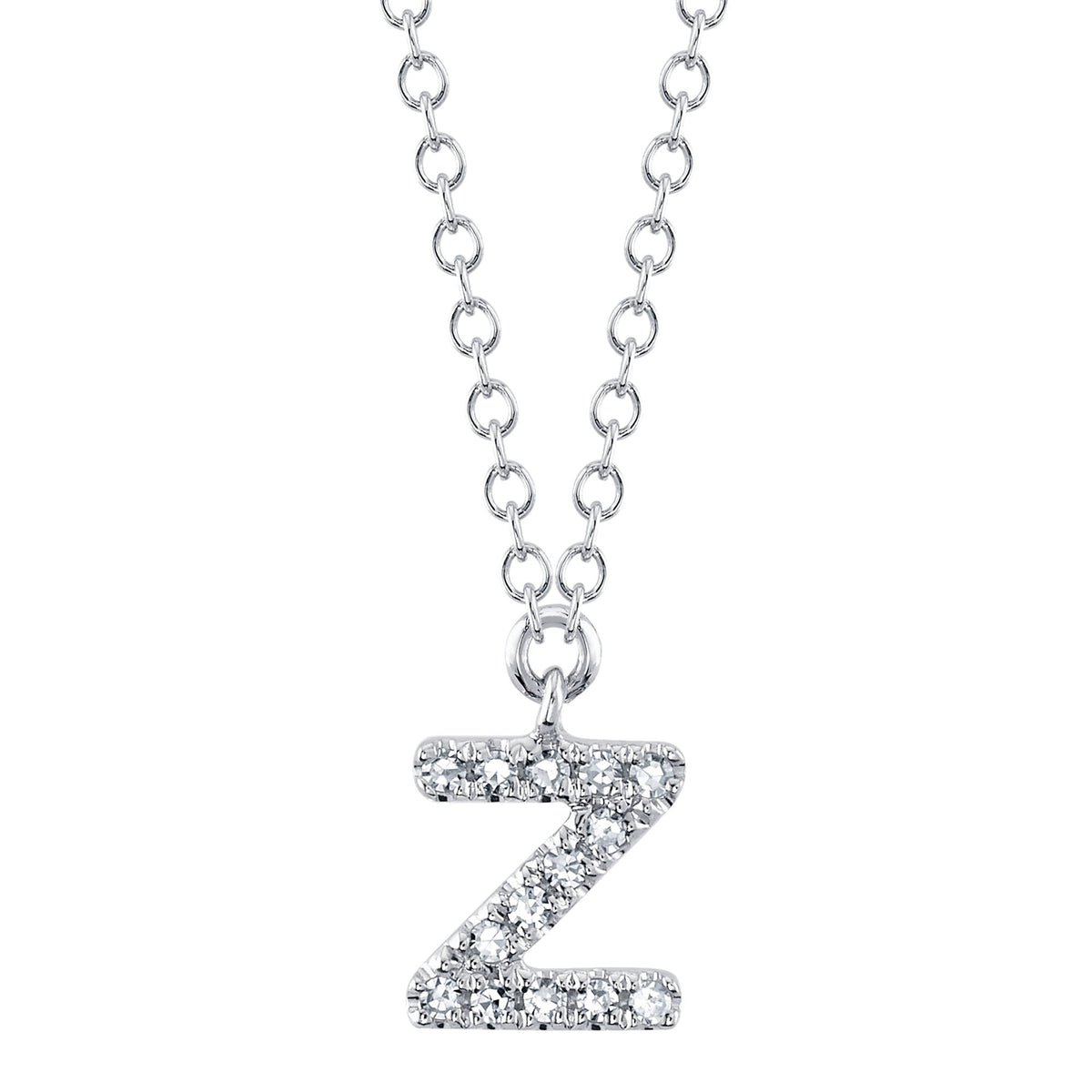 0.04CT 14K W/G DIAMOND NECKLACE - INITIAL Z