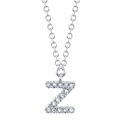 0.04CT 14K W/G DIAMOND NECKLACE - INITIAL Z