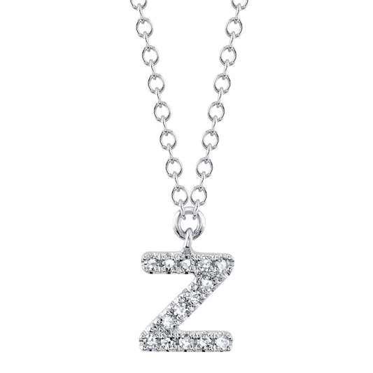 0.04CT 14K W/G DIAMOND NECKLACE - INITIAL Z