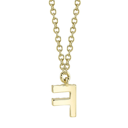 0.04CT 14K Y/G DIAMOND NECKLACE - INITIAL F