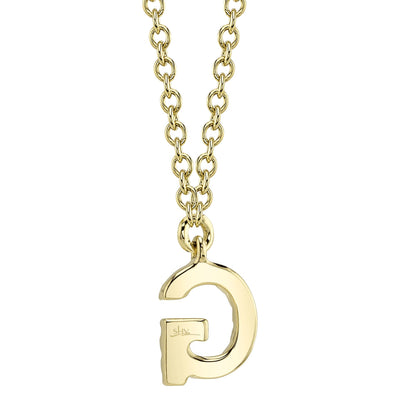 0.05CT 14K Y/G DIAMOND NECKLACE - INITIAL G