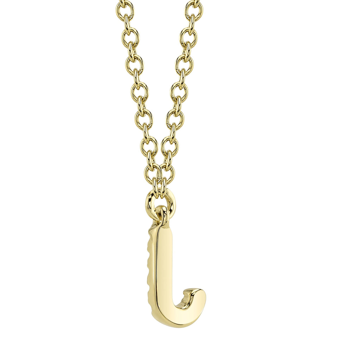 0.03CT 14K Y/G DIAMOND NECKLACE - INITIAL J