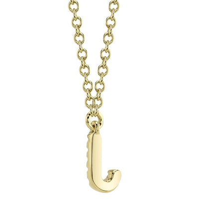 0.03CT 14K Y/G DIAMOND NECKLACE - INITIAL J