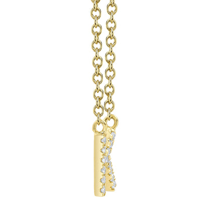 0.05CT 14K Y/G DIAMOND NECKLACE - INITIAL K