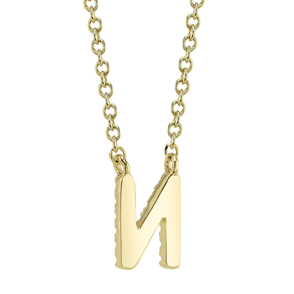 0.05CT 14K Y/G DIAMOND NECKLACE - INITIAL N