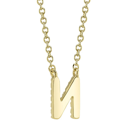 0.05CT 14K Y/G DIAMOND NECKLACE - INITIAL N