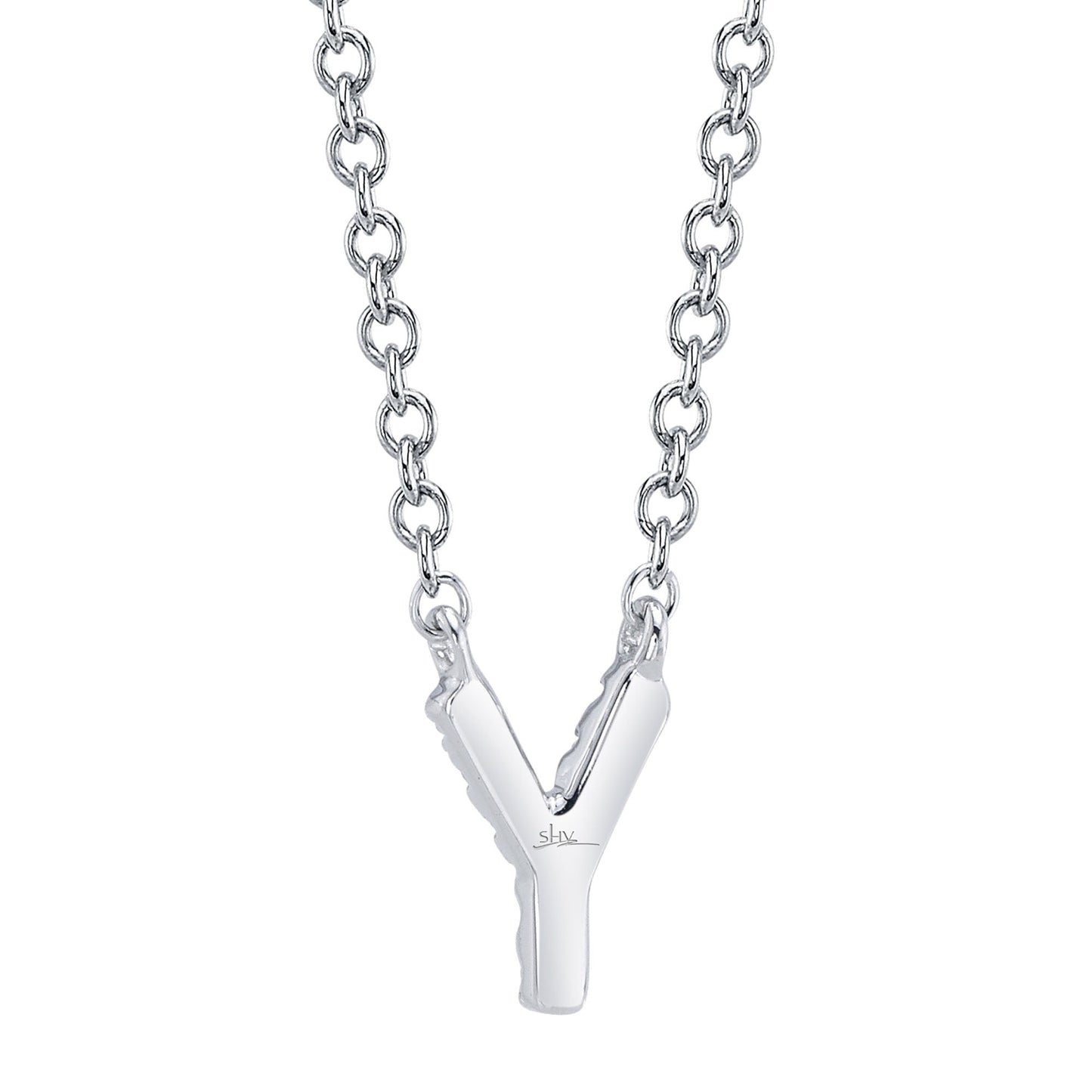 0.03CT 14K Y/G DIAMOND NECKLACE - INITIAL Y