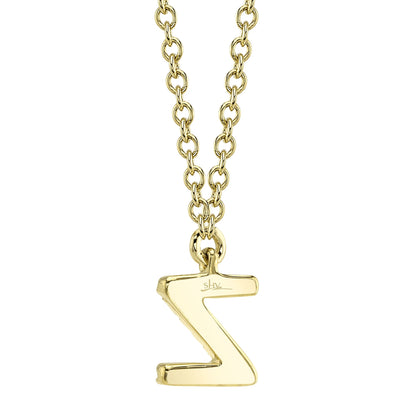 0.04CT 14K Y/G DIAMOND NECKLACE - INITIAL Z