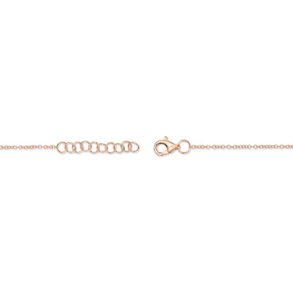 0.06CT 14K R/G DIAMOND BEZEL BRACELET