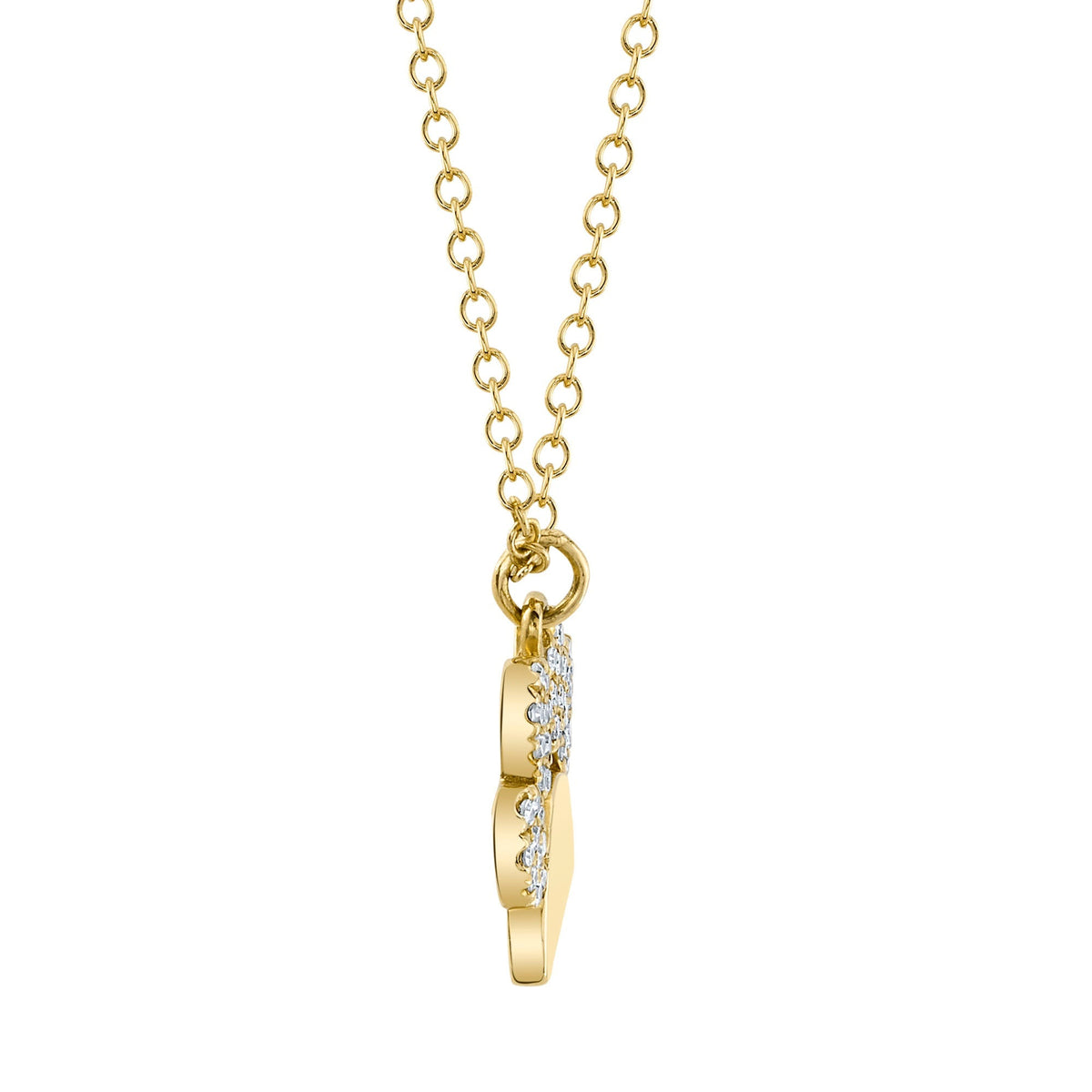 0.09CT 14K Y/G DIAMOND PAW NECKLACE
