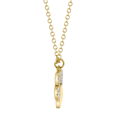 0.09CT 14K Y/G DIAMOND PAW NECKLACE
