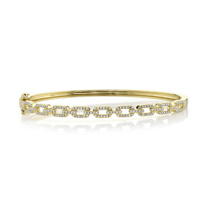 0.44CT 14K Y/G DIAMOND LINK BANGLE