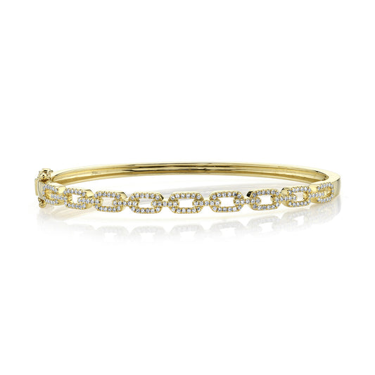 0.44CT 14K Y/G DIAMOND LINK BANGLE
