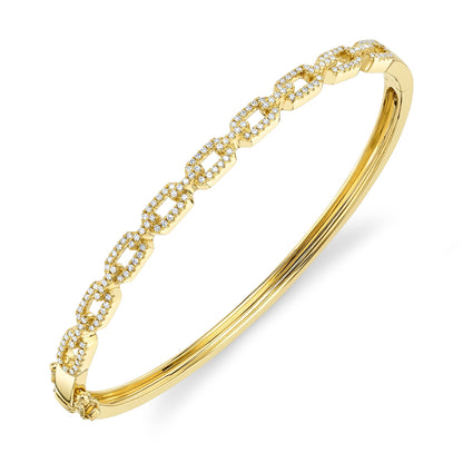 0.44CT 14K Y/G DIAMOND LINK BANGLE