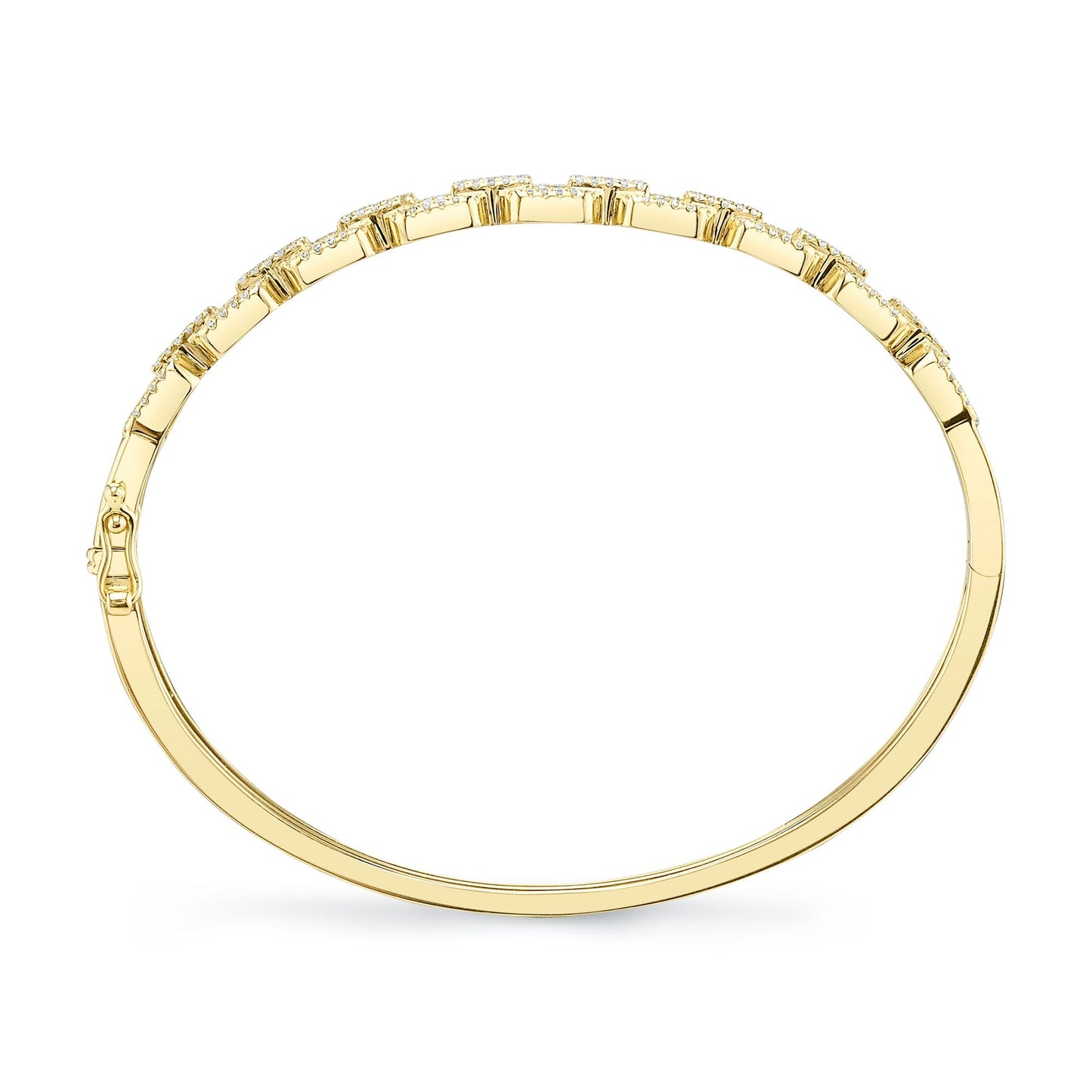 0.44CT 14K Y/G DIAMOND LINK BANGLE