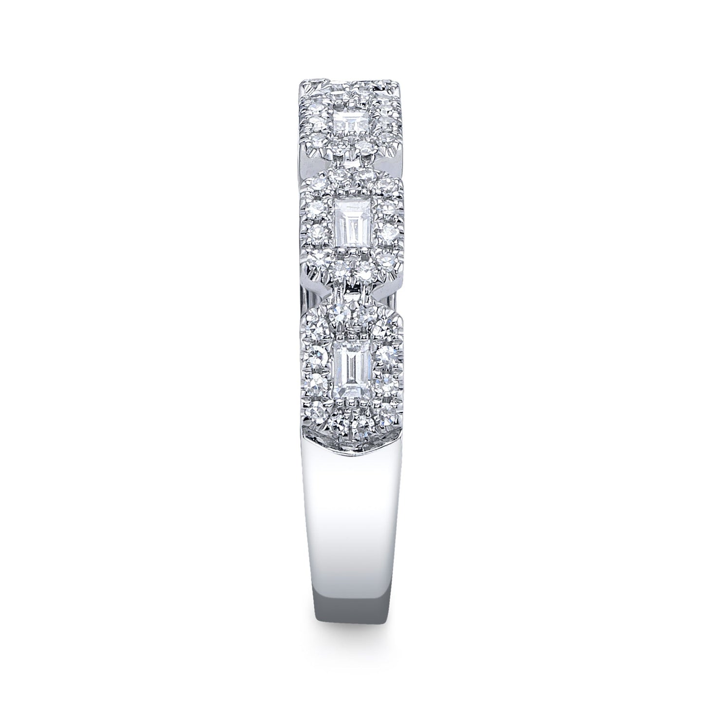 0.46CT 14K W/G DIAMOND BAGUETTE RING