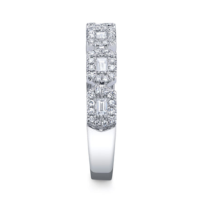 0.46CT 14K W/G DIAMOND BAGUETTE RING