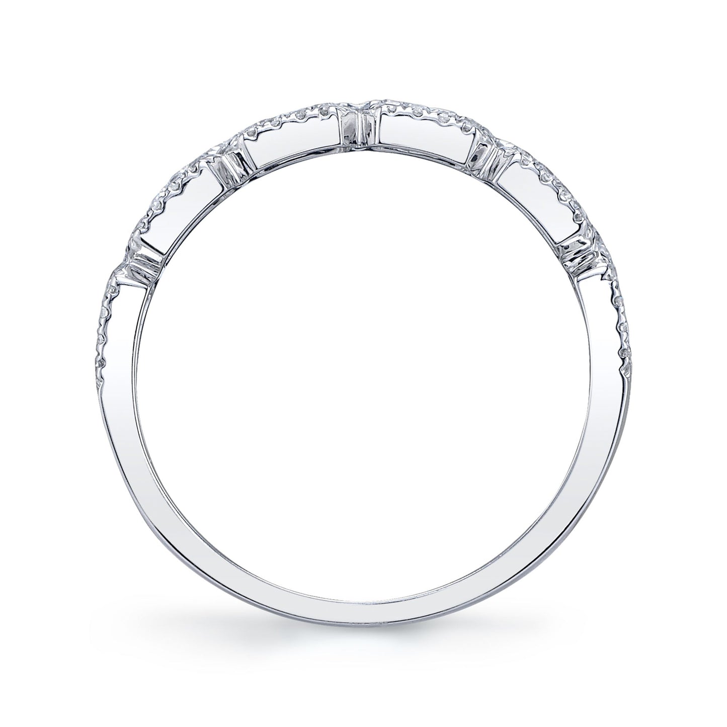 0.46CT 14K W/G DIAMOND BAGUETTE RING