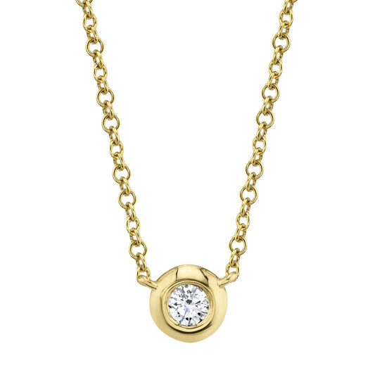 0.10CT DIAMOND BEZEL NECKLACE