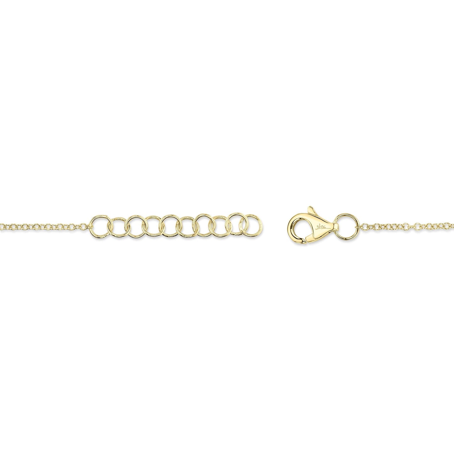 0.07CT 14K Y/G DIAMOND LOVE KNOT CIRCLE  BRACELET