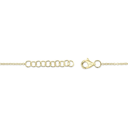 0.07CT 14K Y/G DIAMOND LOVE KNOT CIRCLE  BRACELET