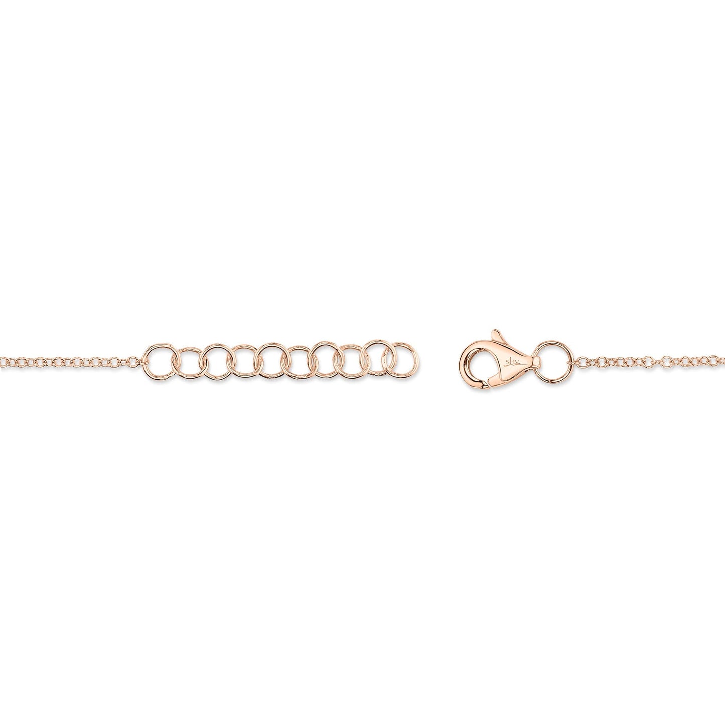 0.07CT 14K R/G DIAMOND LOVE KNOT CIRCLE  BRACELET